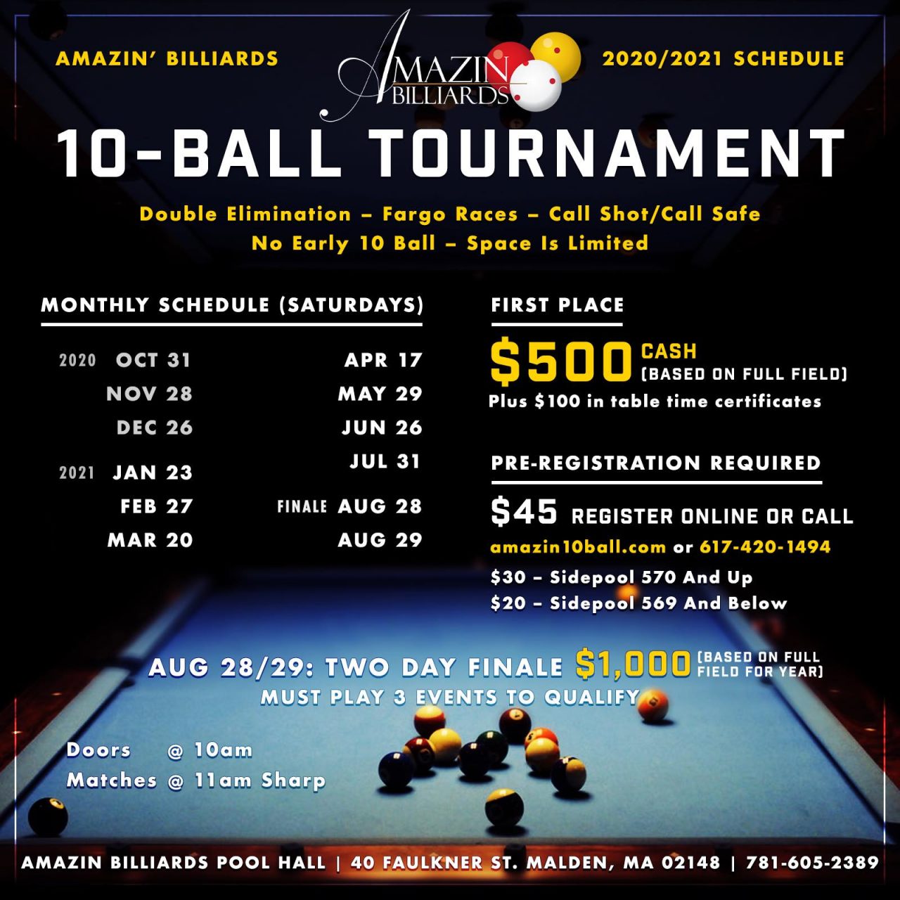 Jul 2021 Monthly 10ball Tournament hosted by Amazin Billiards